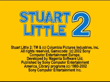 Stuart Little 2 (US) screen shot title